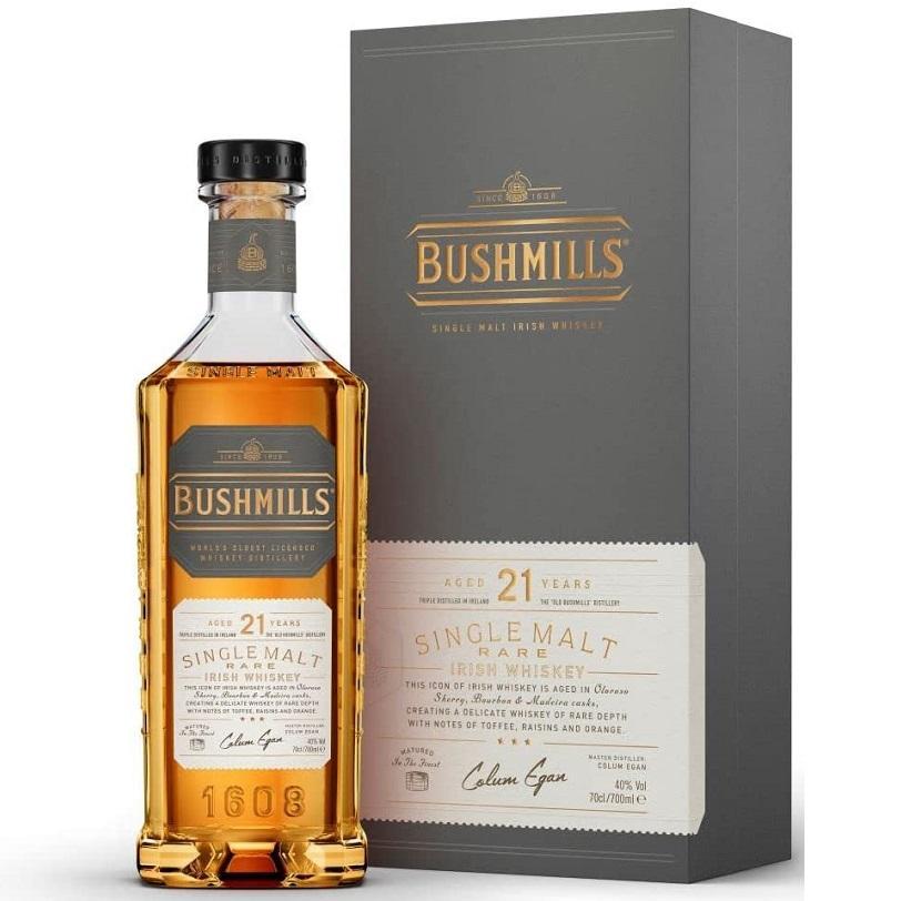 bushmills bushmills irish whisky aged 21 years rare 70 cl in astuccio bottiglia numerata