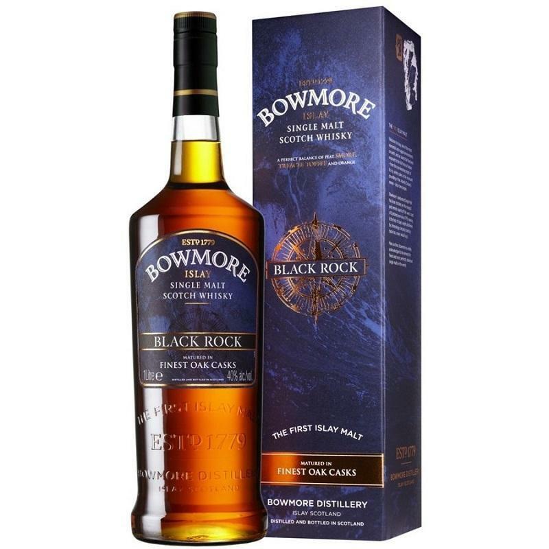 bowmore bowmore islay single malt whisky black rock 1 lt in astuccio