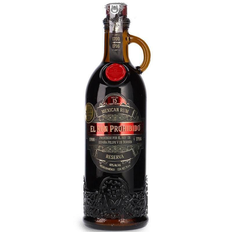 el ron prohibido el ron prohibido mexican rum solera finest blended 15 reserva 70 cl