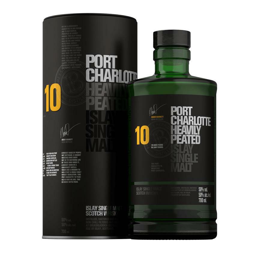 bruichladdich bruichladdich port charlotte 10 anni islay single malt scotch whisky 70 cl in astuccio