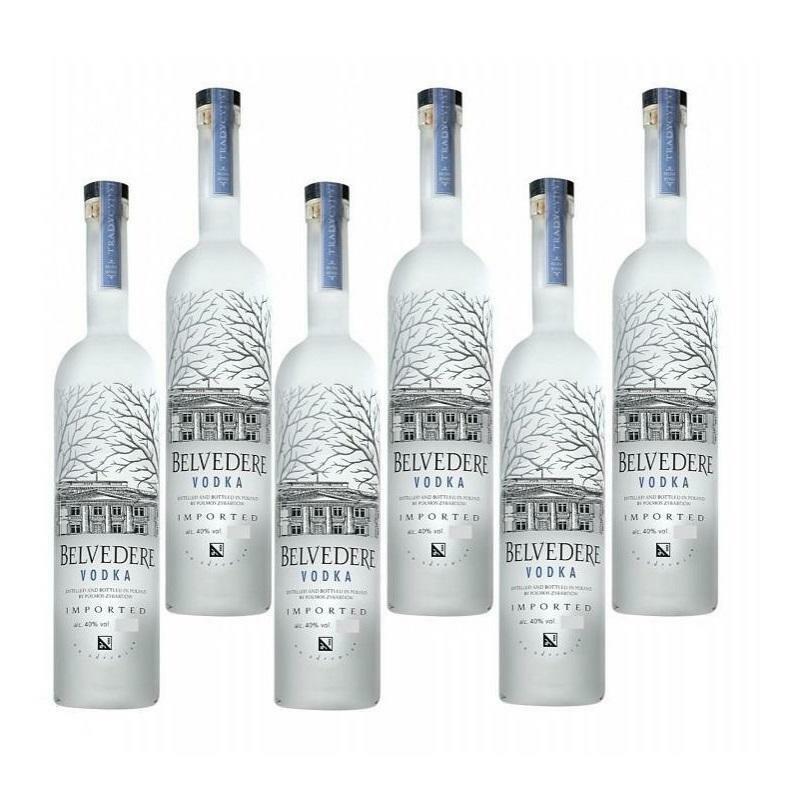 belvedere belvedere vodka 1 litro 6 bottiglie