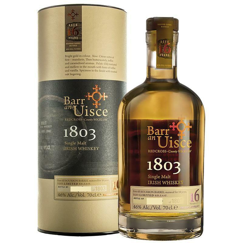barr an uisce barr an uisce 1803 single malt irish whiskey aged 16 years 70 cl