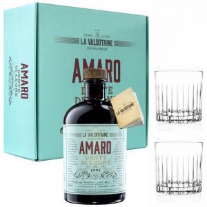 Amaro dente di leone 1 litro drink set con due bicchieri