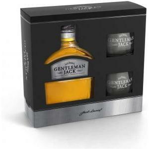 Gentleman jack double mellowed whisky 70cl confezione con due bicchieri