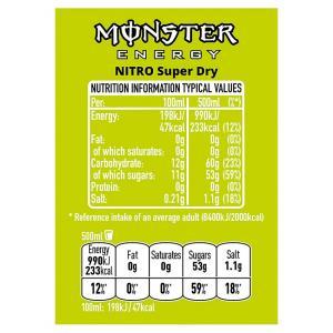Energy drink super dry nitro 500 ml - 12 lattine