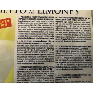 Sorbetto al limone s preparato in polvere 750g 60 porzioni senza glutine