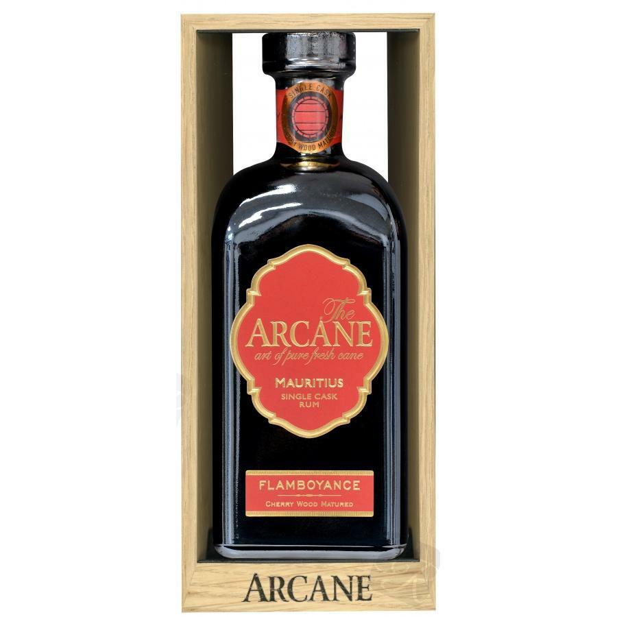the arcane the arcane single cask rum cherry wood matured flamboyace 70 cl in astuccio