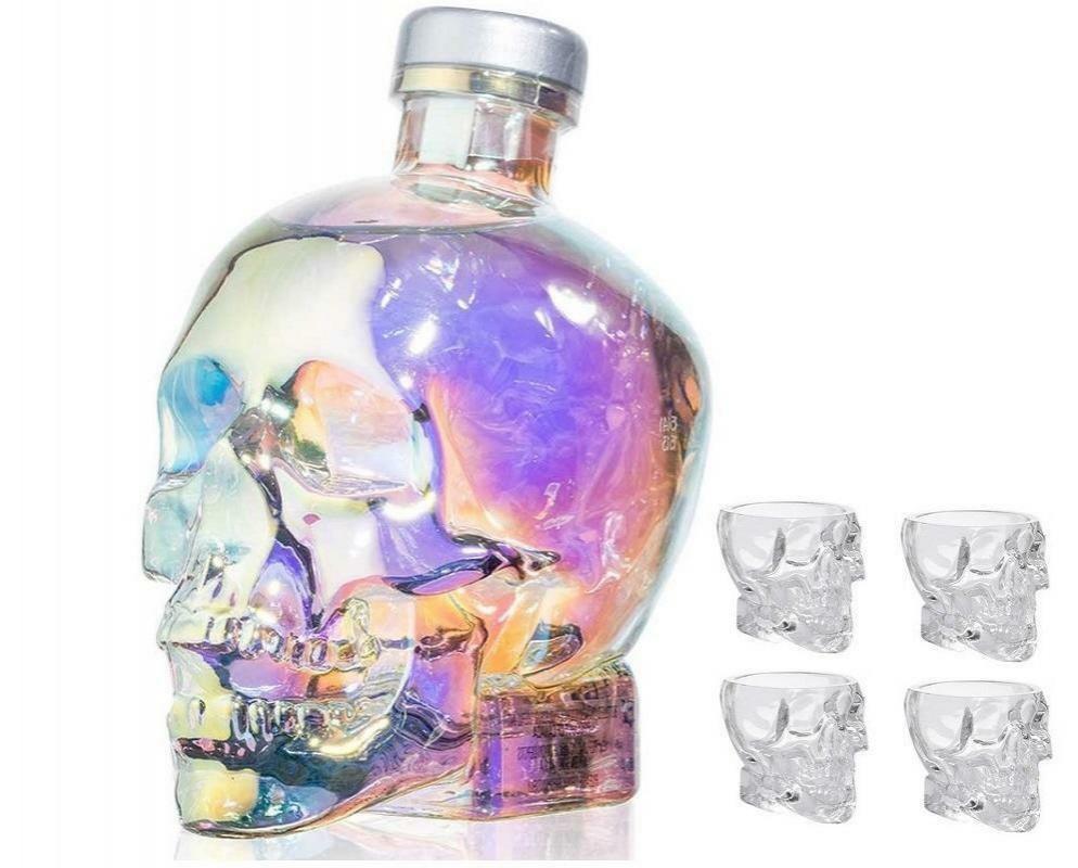 crystal head crystal head aurora 70 cl vodka in astuccio edizione limitata con 4 bicchieri