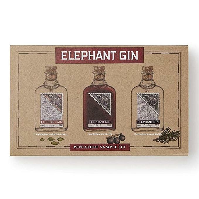 elephant elephant gin miniature sample set - pacco da 3 x 50 ml