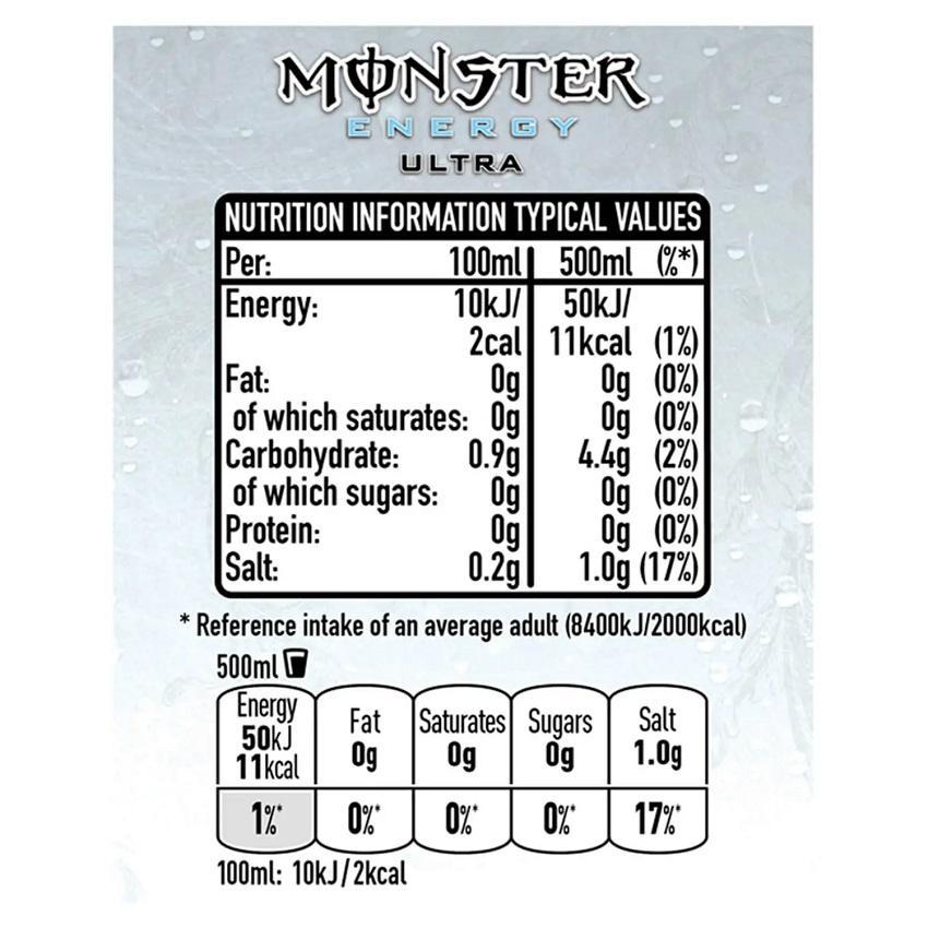 monster monster energy drink ultra zero 500 ml  -12 lattine