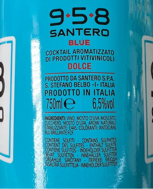 santero santero 958 new blue dolce 75 cl