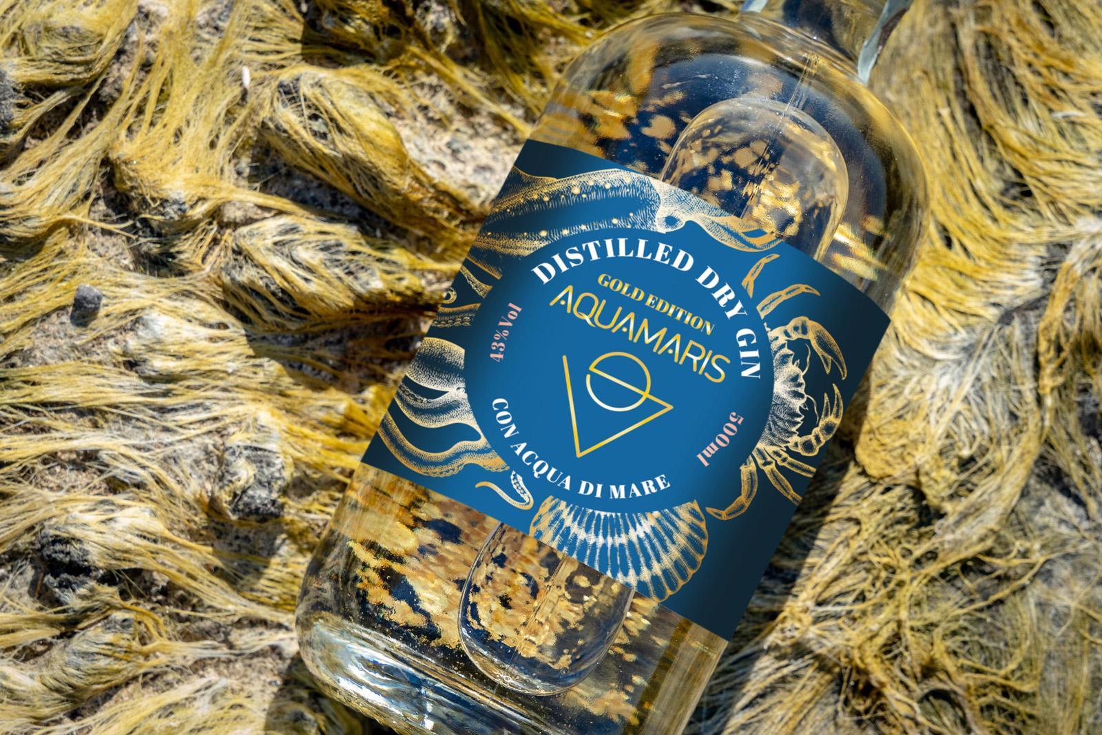 aquamaris aquamaris gold edition distilled dry gin con acqua di mare 50 cl