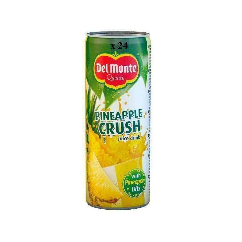 del monte crush del monte crush 240 ml pineapple juice ananas a pezzi 24 lattine