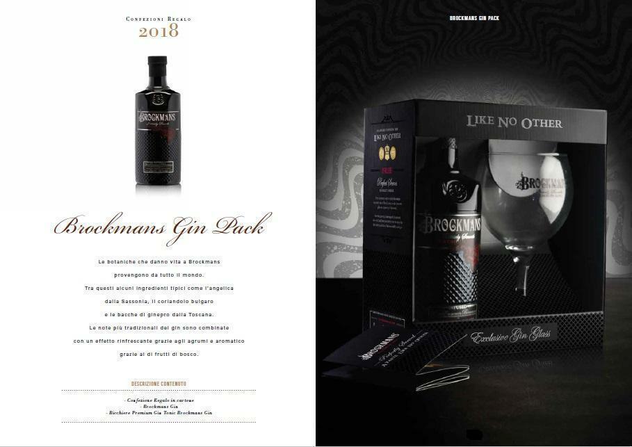 brockmans brockmans premium gin intensely smooth 70 cl gif pack + 1 bicchiere