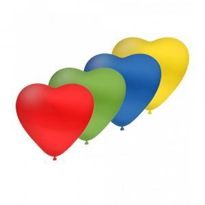 Palloncini cuore colori assortiti pastello da 12cm. 100pz