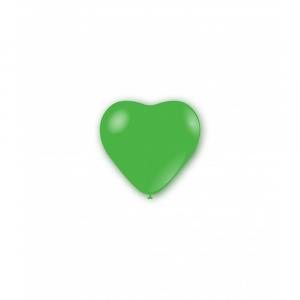 Palloncini cuore verde prato pastello da 12cm. 100pz