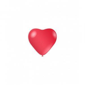 Palloncini cuore rosso chiaro metallizzato da 12cm. 100pz