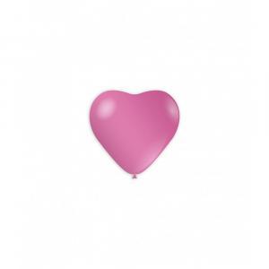 Palloncini cuore rosa metallizzato da 12cm. 100pz