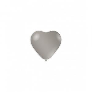 Palloncini cuore argento metallizzato da 12cm. 100pz