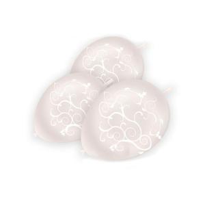 Blister palloncini link color perla con stampa bianca e filigrana, dimensione 30cm, 25pz.