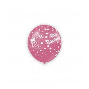 Palloncini primo compleanno rosa 5inc-13cm, 100pz.
