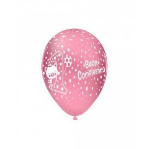 Palloncini primo compleanno rosa 12inc-30cm, 100pz.