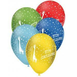 Palloncini primo compleanno in colori assortiti 12inc-30cm, 100pz.