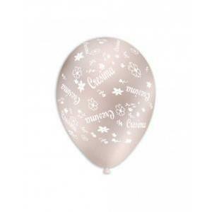 Pall. 12"/13" perla 60 st. bianca globo cresima