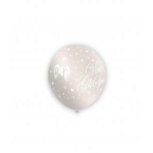 Pall. 5"-12cm perla 60 st. bianca globo viva gli sposi