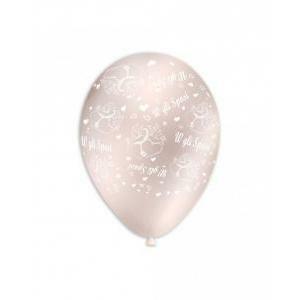 Pall. 12"/13" perla 60 st. bianca globo w gli sposi