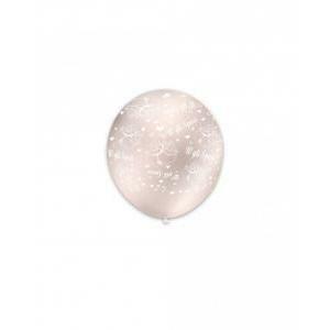 Pall. 5"-12cm perla 60 st. bianca globo w gli sposi
