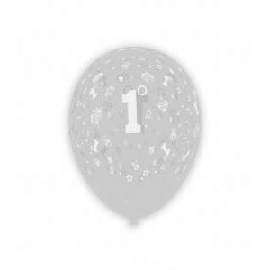 Palloncini primo compleanno trasparente 12inc-30cm, 100pz.
