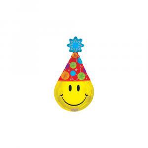 Palloncini  smile con cappellino minishape 14"-35cm. 5pz
