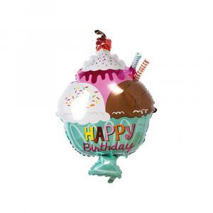 Palloncino  coppa gelato happy birthday 29"-73cm. 1pz