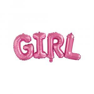 Palloncino  scritta girl rosa 33"-83cm. 1pz