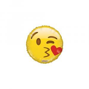 Palloncini  smiley kiss tondo minishape 9"-22cm. 5pz