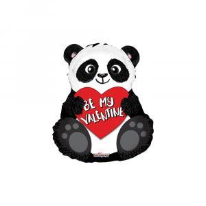 Palloncino  be my valentine panda 18"-45cm. 1pz