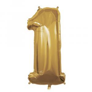 Palloncino  numero 1 oro supershape 40" - 101cm. 1pz
