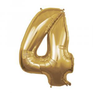 Palloncino  numero 4 oro supershape 40" - 101cm. 1pz