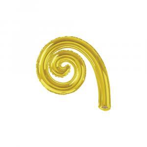 Palloncino  kurly spiral oro minishape 14" - 35cm. 5pz