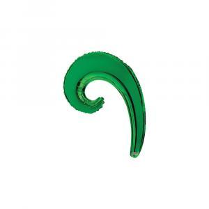 Palloncino  kurly wave verde minishape 14" - 35cm. 5pz