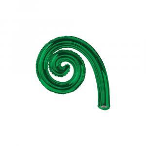 Palloncino  kurly spiral verde minishape 14" - 35cm. 5pz