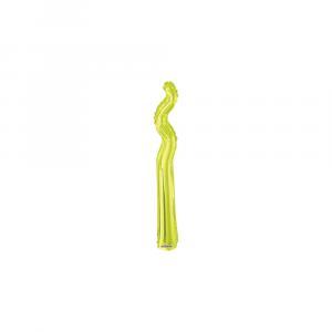 Palloncino  kurly zig zag verde lime minishape 14" - 35cm. 5pz