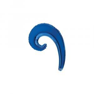 Palloncino  kurly wave blu scuro minishape 14" - 35cm. 5pz