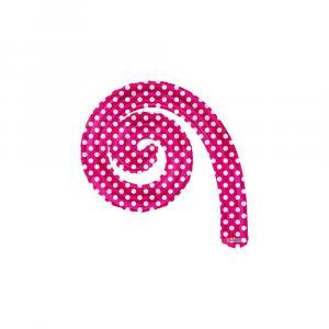 Palloncini  kurly spiral hot pink pois minishape 14"-35cm. 5pz