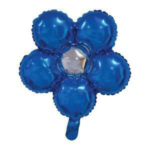 Palloncino  easy flower blu 18" - 45cm. 5pz