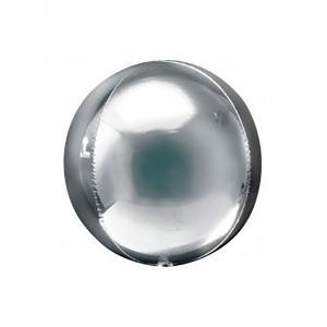 Palloncino  sfera argento 22" - 56cm. 1pz