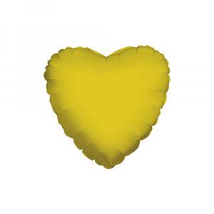 Palloncino  cuore oro 18" - 45cm. 1pz