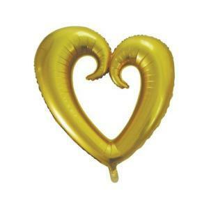 Palloncino  cuore oro supershape 42" - 10cm. 1pz