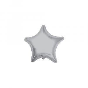 Palloncino  stella argento minishape 9" - 23cm. 5pz